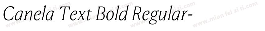 Canela Text Bold Regular字体转换